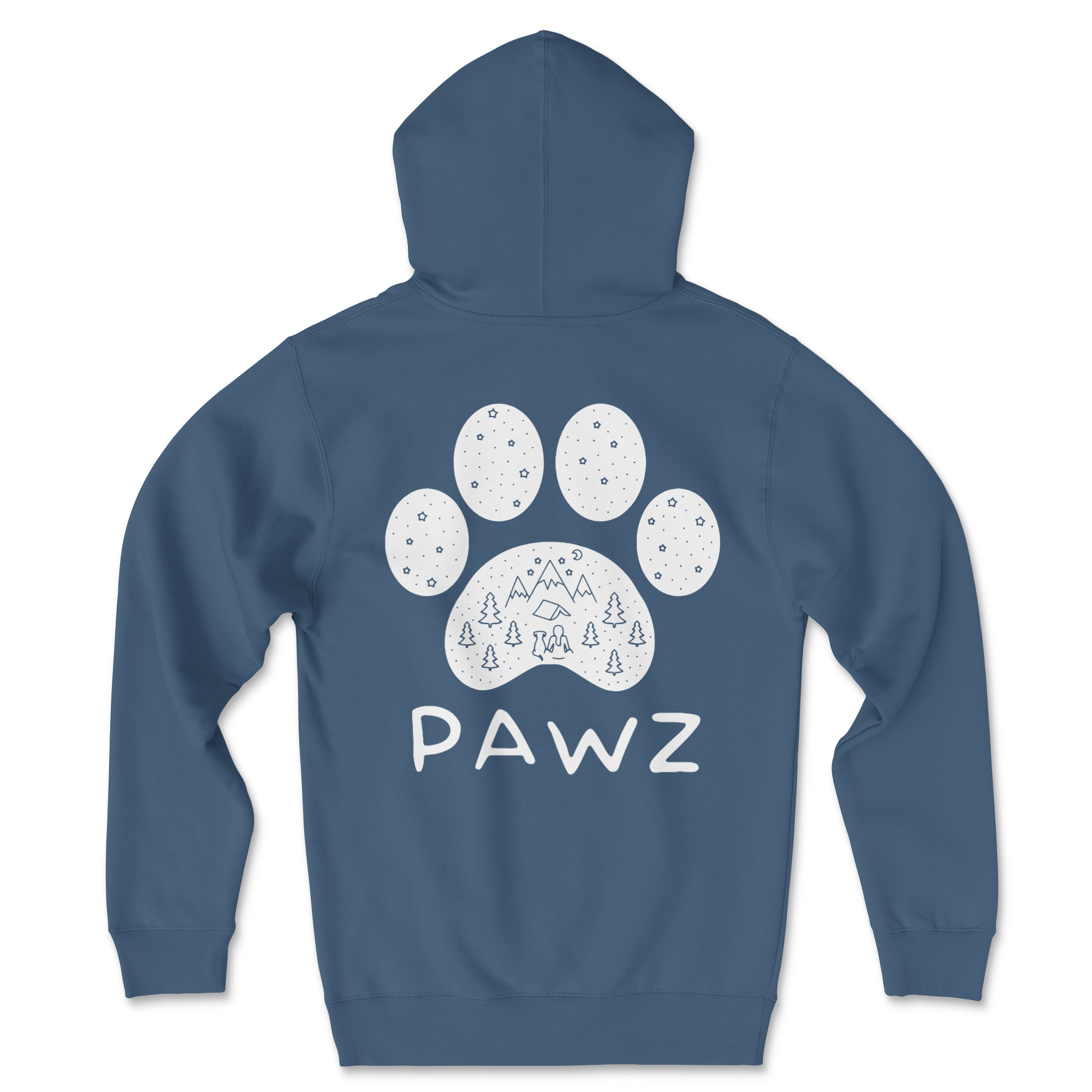 Winter Camping Paw (Adult Hoodie)