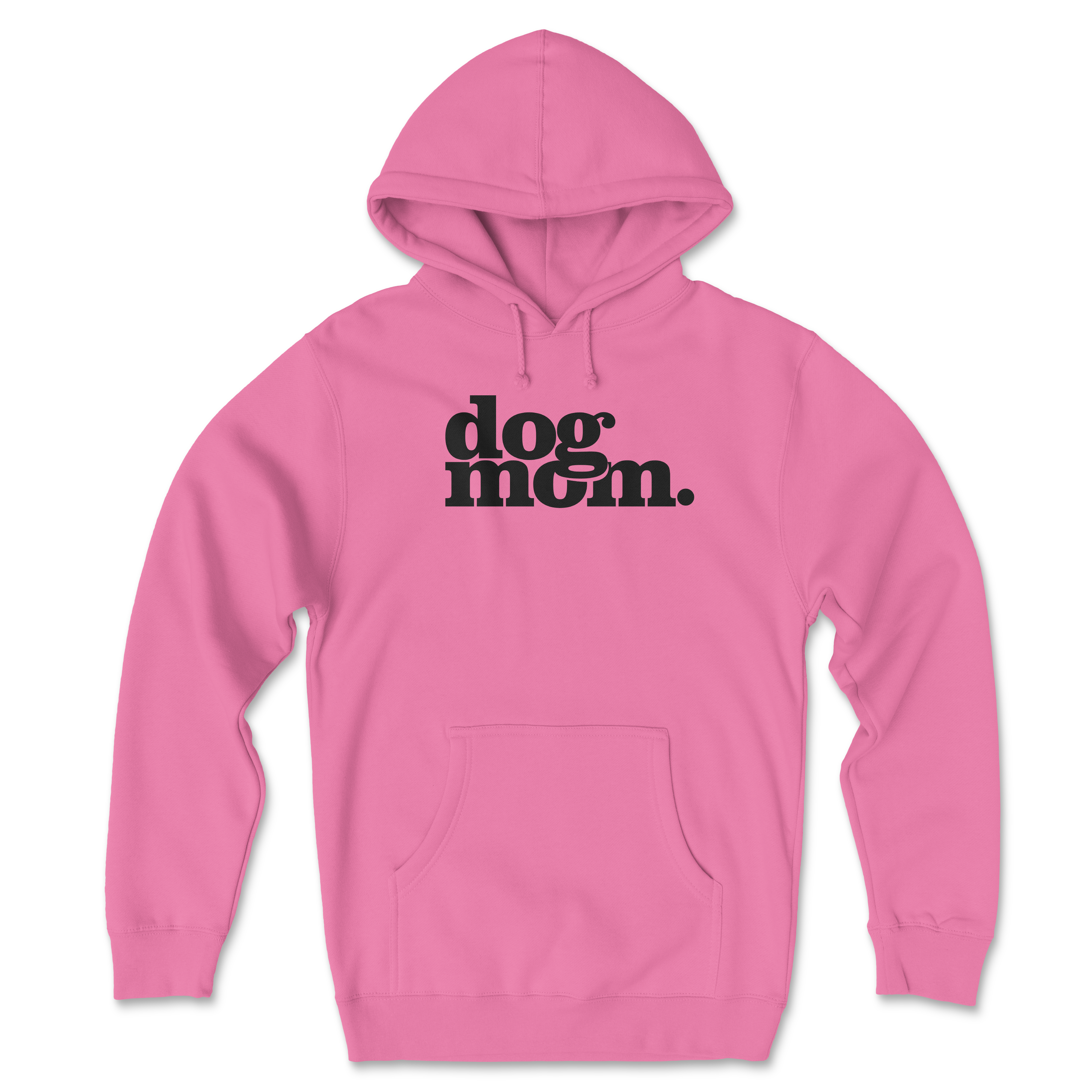 Dog Mom. - Hot Pink (Adult Hoodie)